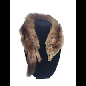 Vintage Brown Mink Fur Scarf Should Wrap Stole Full Pelts